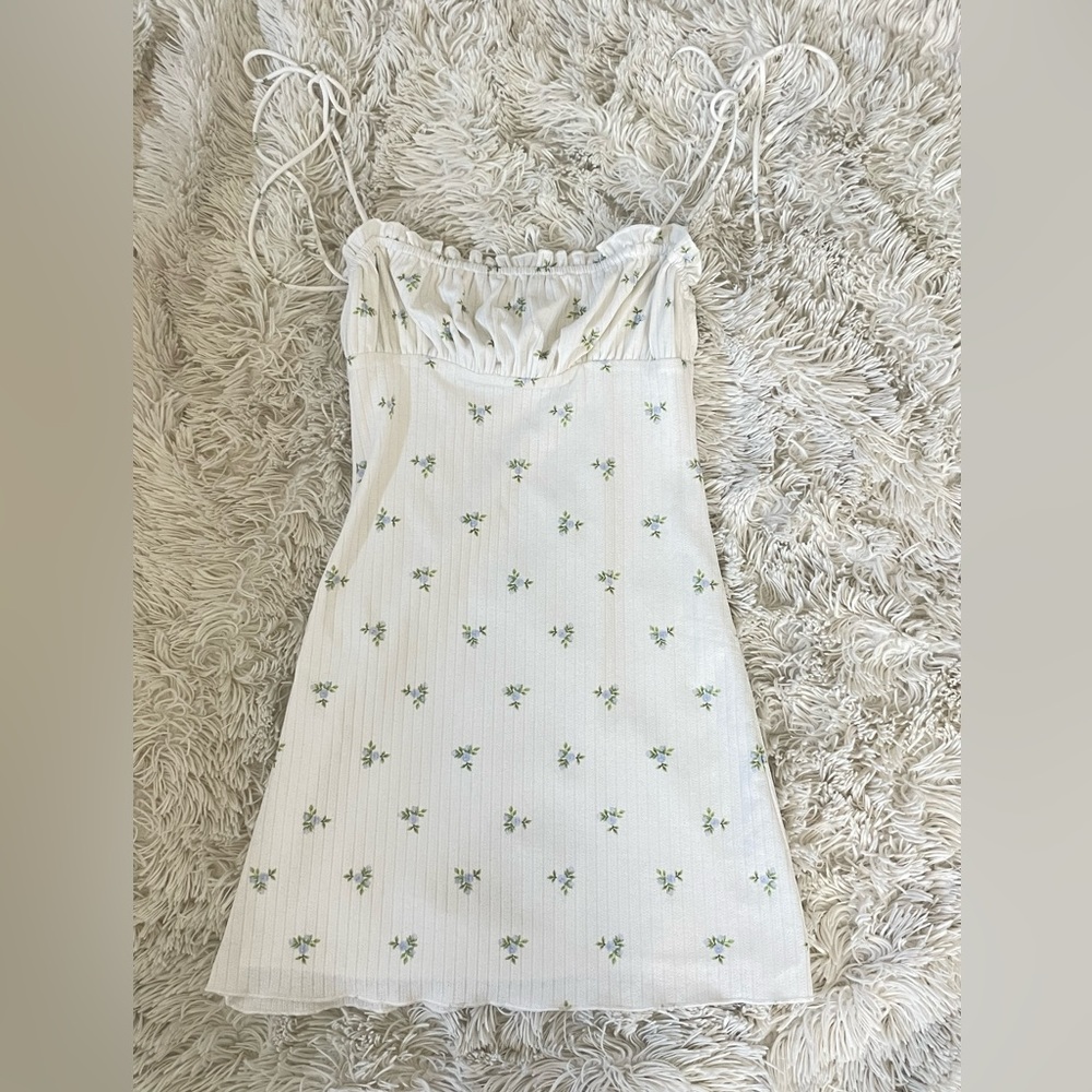 princess polly white floral print mini dress